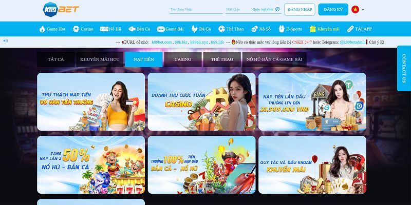 Nắm bắt thông tin khuyến mãi K89bet tại đâu