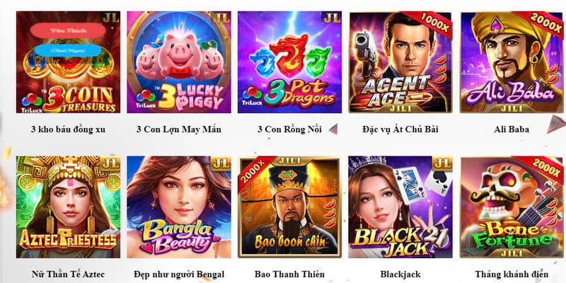 Sảnh Jili siêu hấp dẫn tại nổ hũ K89BET